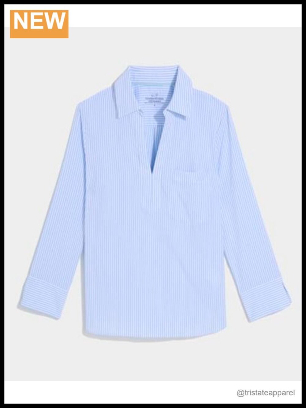 Vineyard Vines Striped Collared Blouse Short Sleeve Nylon Spandex Stretchable